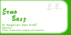 erno basz business card